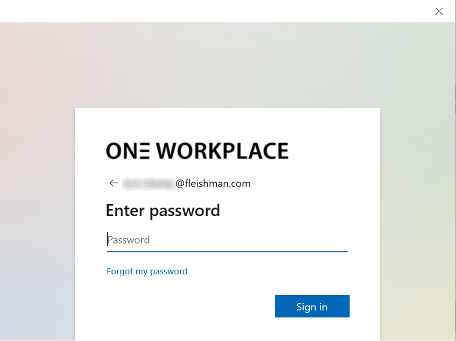 OneWorkplace Password